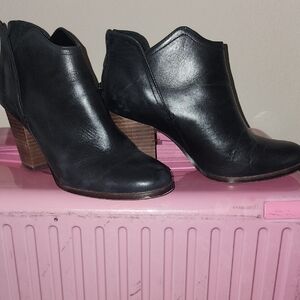 Black Leather Ankle Boots
